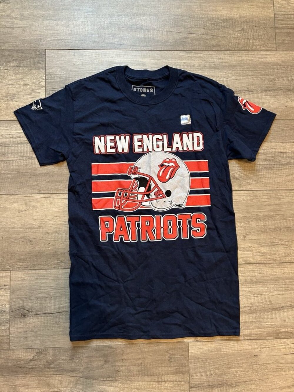 Rolling Stones x New England Patriots 2019 No Filter Tour T-shirt Men’s Sz Small - Picture 3 of 15
